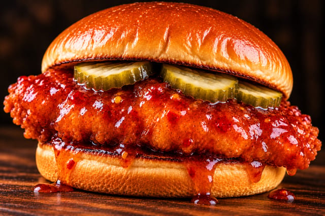 Saucy Sweet Chili Tender Sandwich.