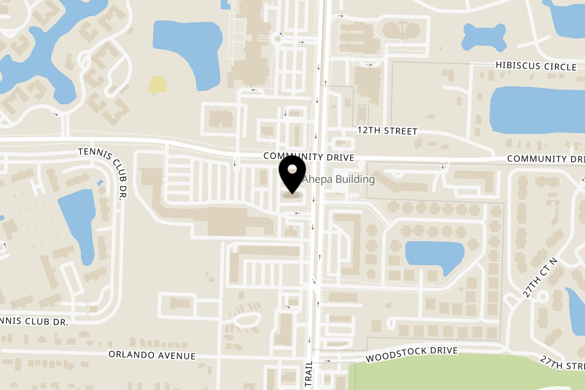 Map showing the location of Palm Beach hot chicken West Palm beach on 2949 N Military Trl in West Palm Beach